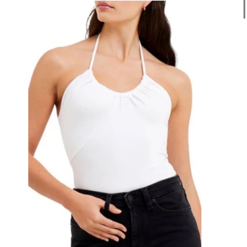 French Connection Roy Viscose Halter Neck Bodysuit